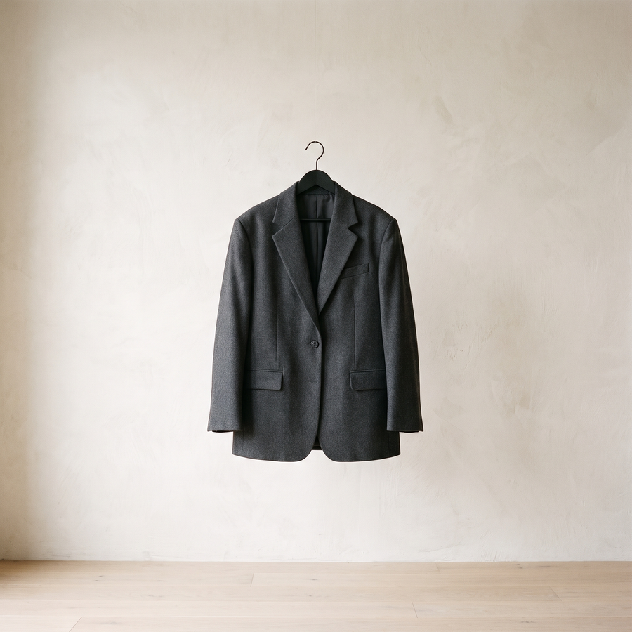 Jackets collection - charcoal oversized wool blazer