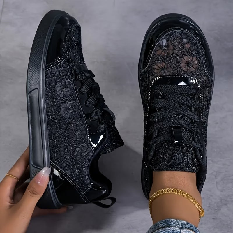 Lily | Floral Lace Sneakers