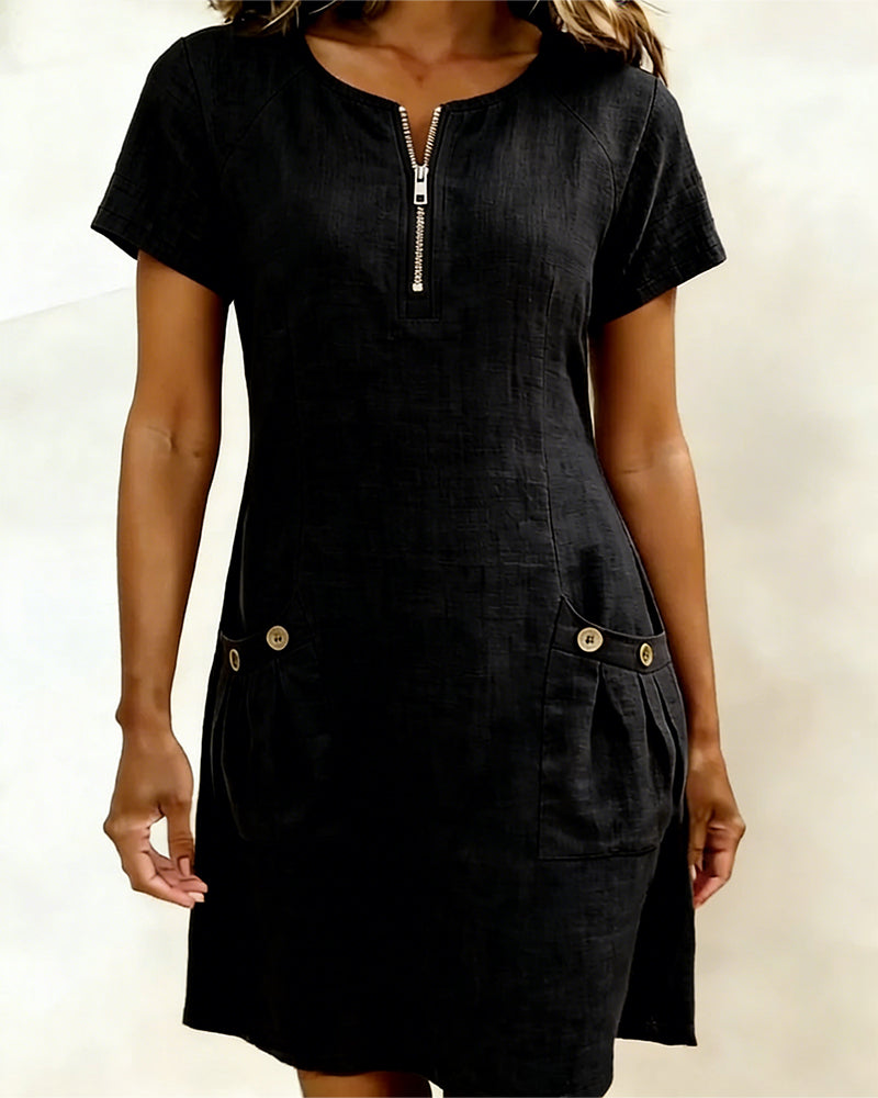 Leliana | Elegant Cotton-Linen Dress