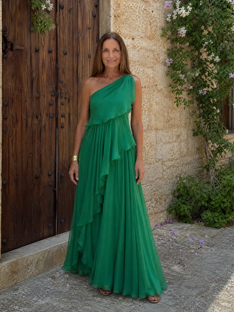 Florence | One-Shoulder Ruffle Dress