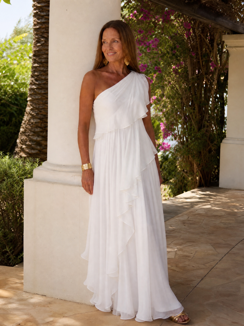 Florence | One-Shoulder Ruffle Dress