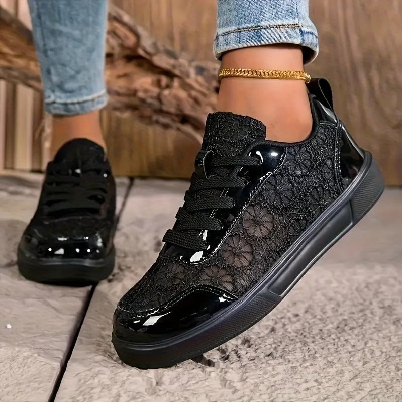 Lily | Floral Lace Sneakers