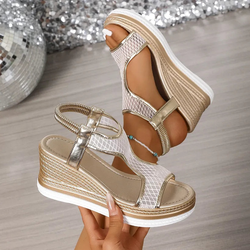 Nadia | Elegant Slip-On Wedge Sandals