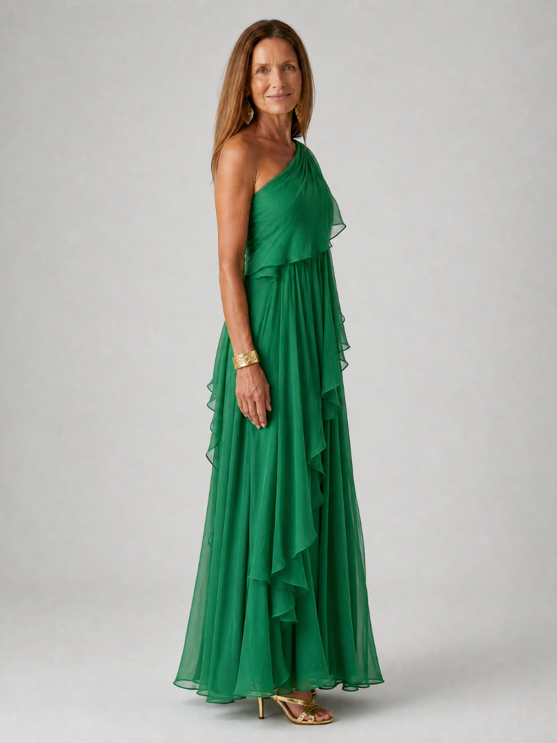 Florence | One-Shoulder Ruffle Dress