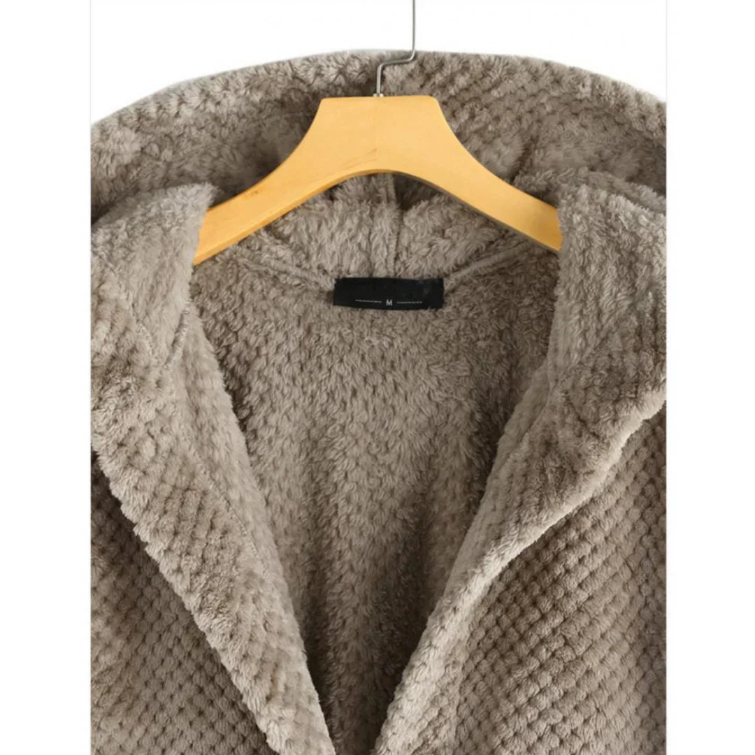 Anna | Hooded Ribbed Coat