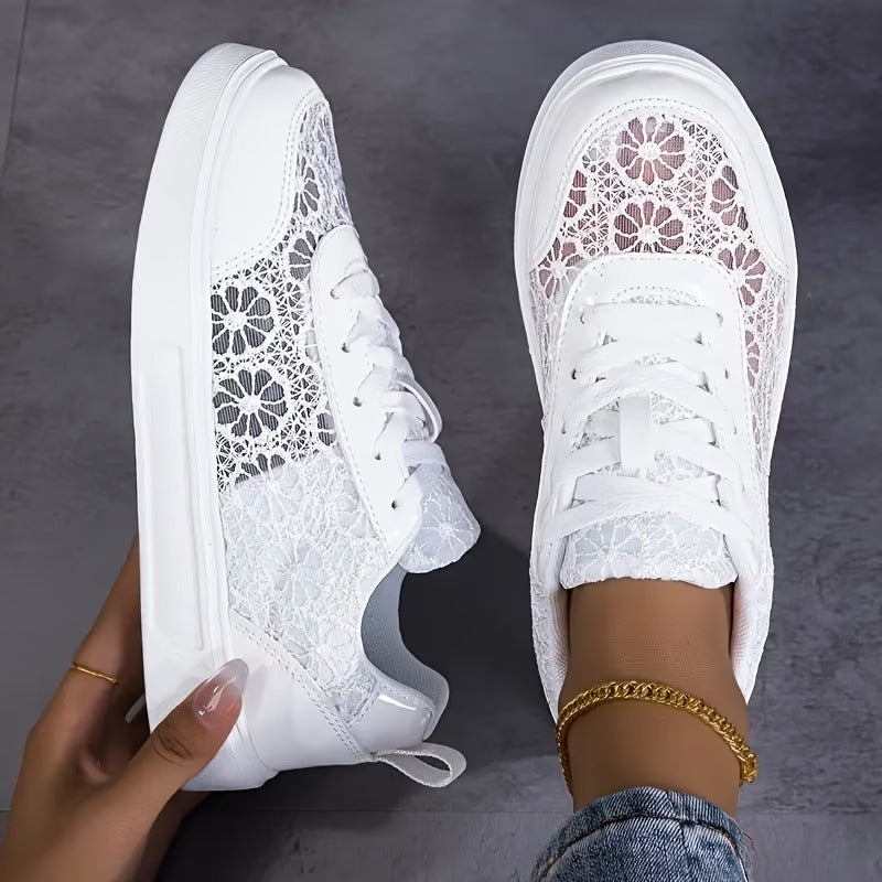 Lily | Floral Lace Sneakers