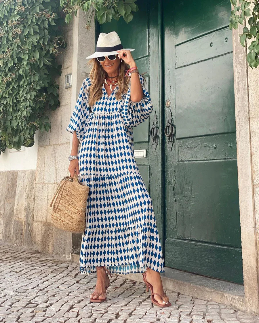Elin™ | Boho Cotton Maxi Dress