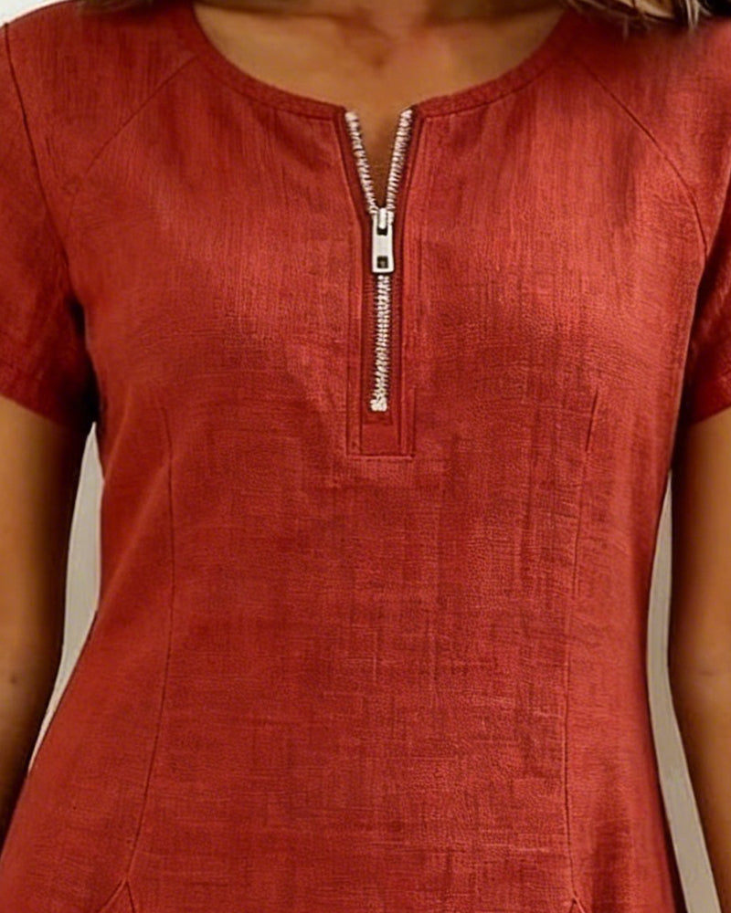 Leliana | Elegant Cotton-Linen Dress