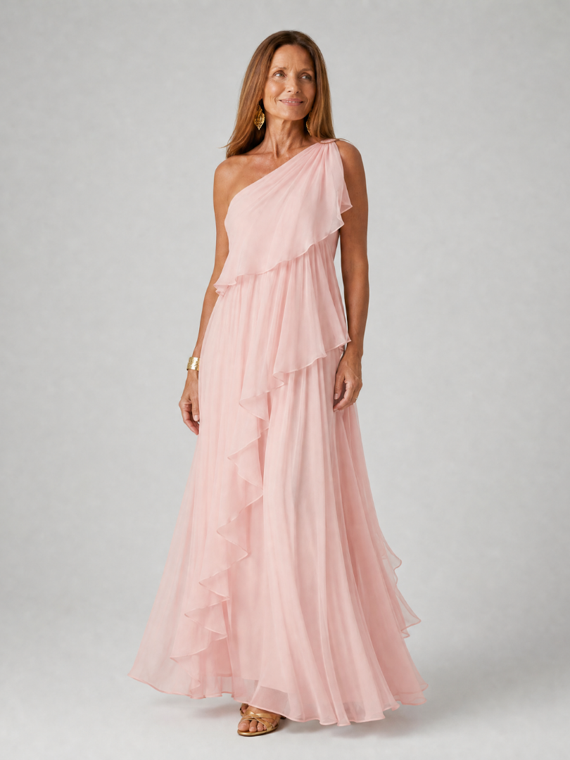 Florence | One-Shoulder Ruffle Dress