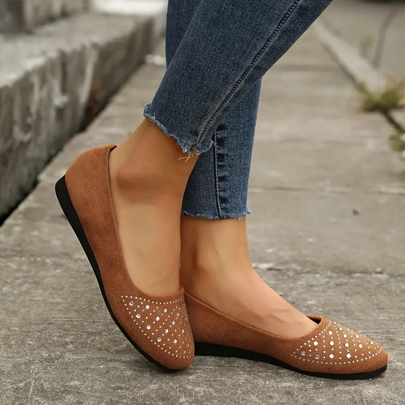 Mona | Women’s Rhinestone Flats