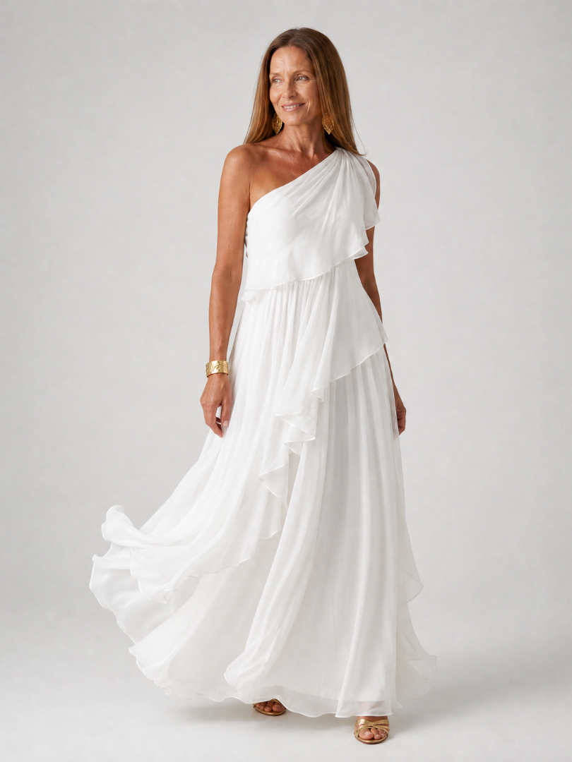 Florence | One-Shoulder Ruffle Dress