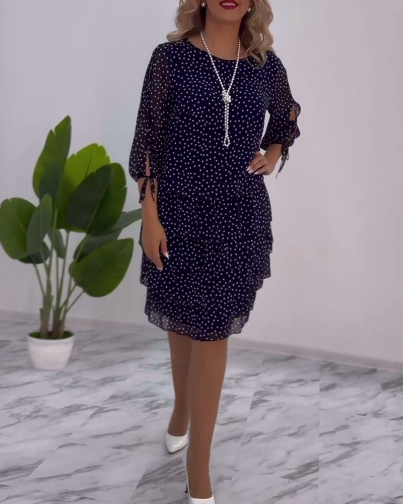 Julie | Elegant Polka Dot Dress
