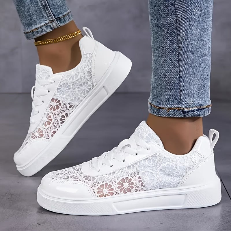 Lily | Floral Lace Sneakers