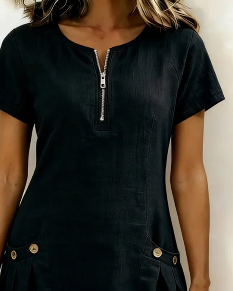 Leliana | Elegant Cotton-Linen Dress