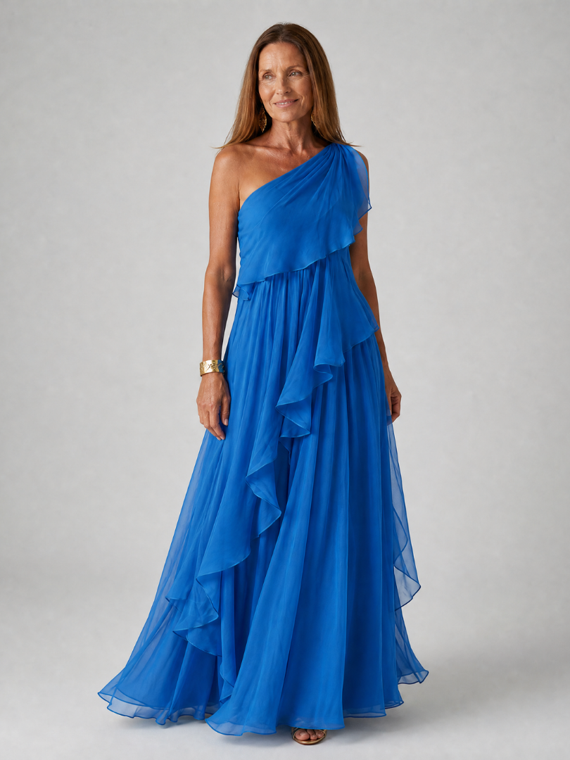 Florence | One-Shoulder Ruffle Dress