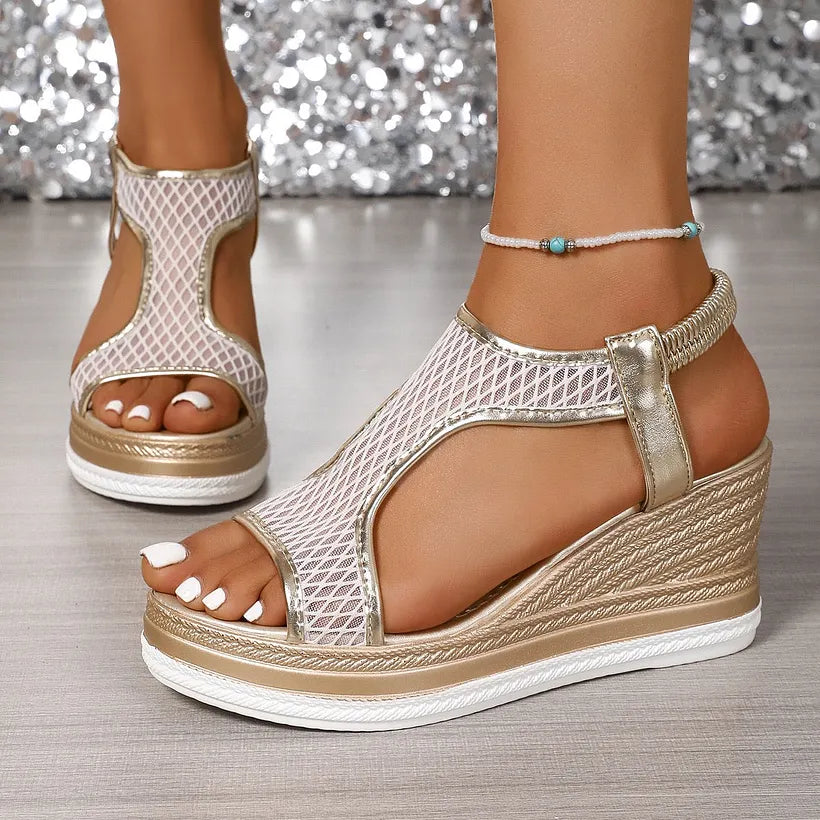 Nadia | Elegant Slip-On Wedge Sandals