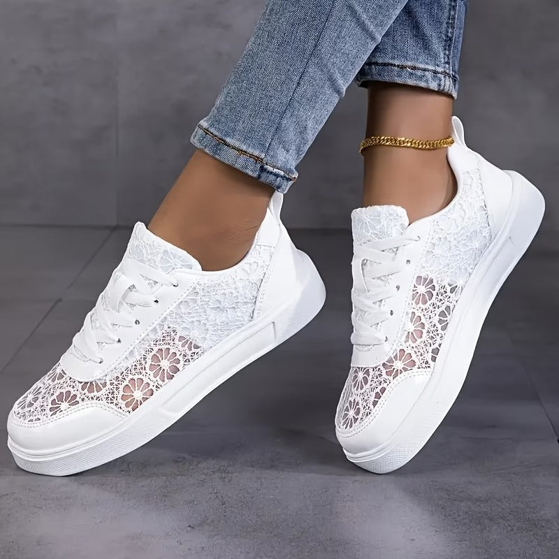 Lily | Floral Lace Sneakers