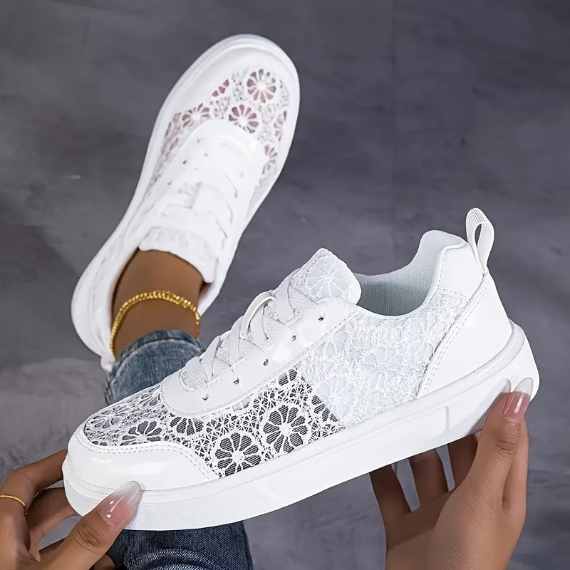 Lily | Floral Lace Sneakers