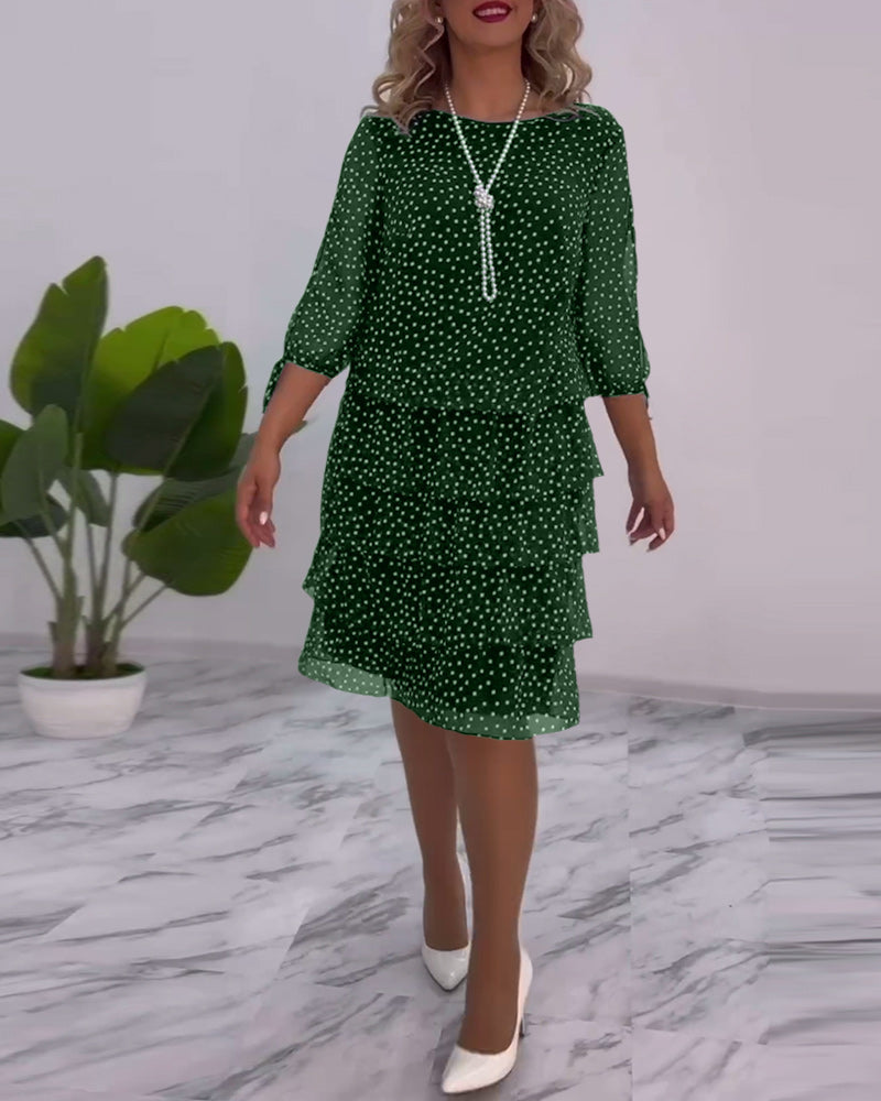 Julie | Elegant Polka Dot Dress