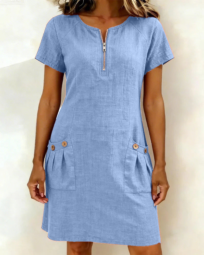Leliana | Elegant Cotton-Linen Dress