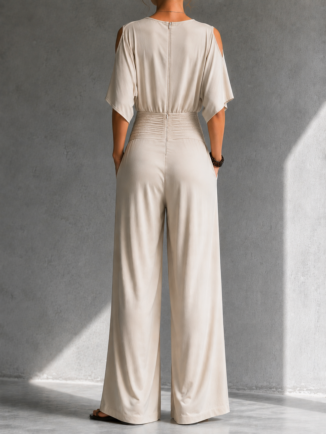 Victoria | Wrap-Front Wide-Leg Jumpsuit