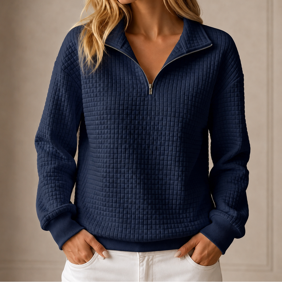 Waverly™ Quilted Half-Zip Top