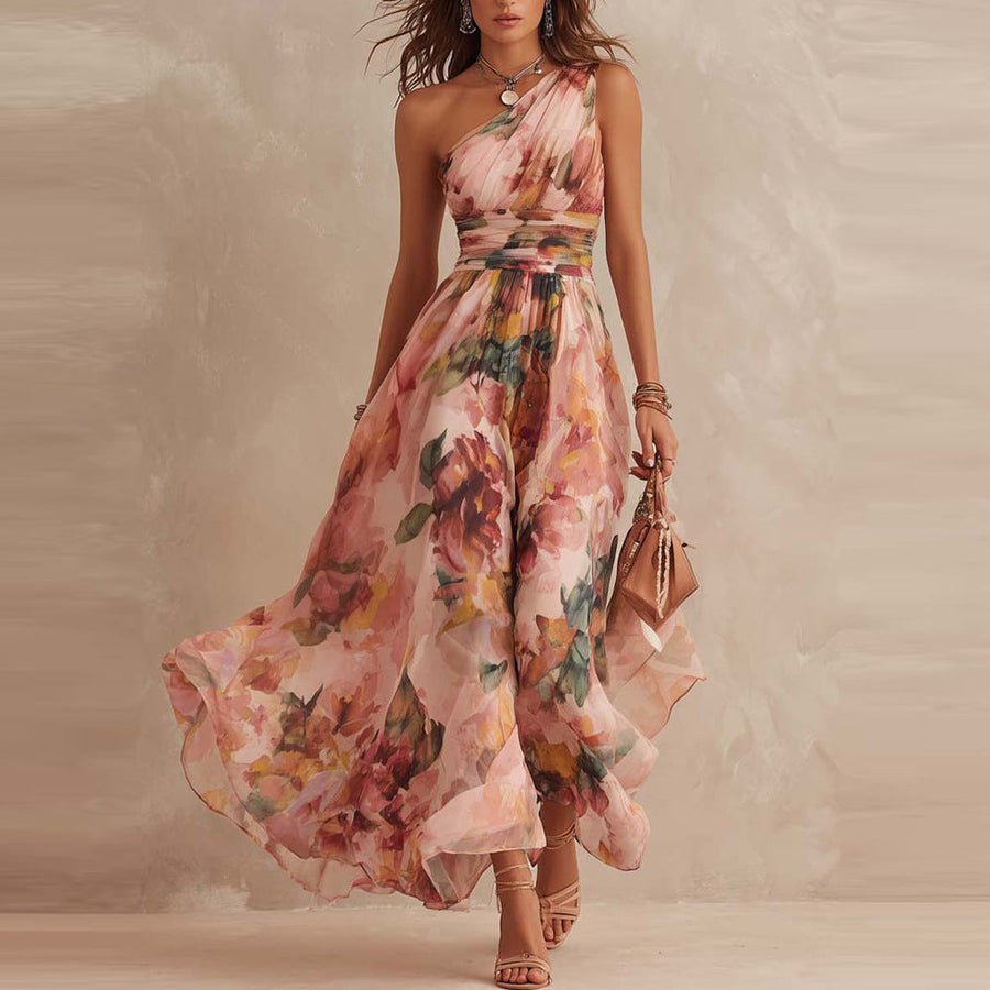Vera | One-Shoulder Chiffon Dress