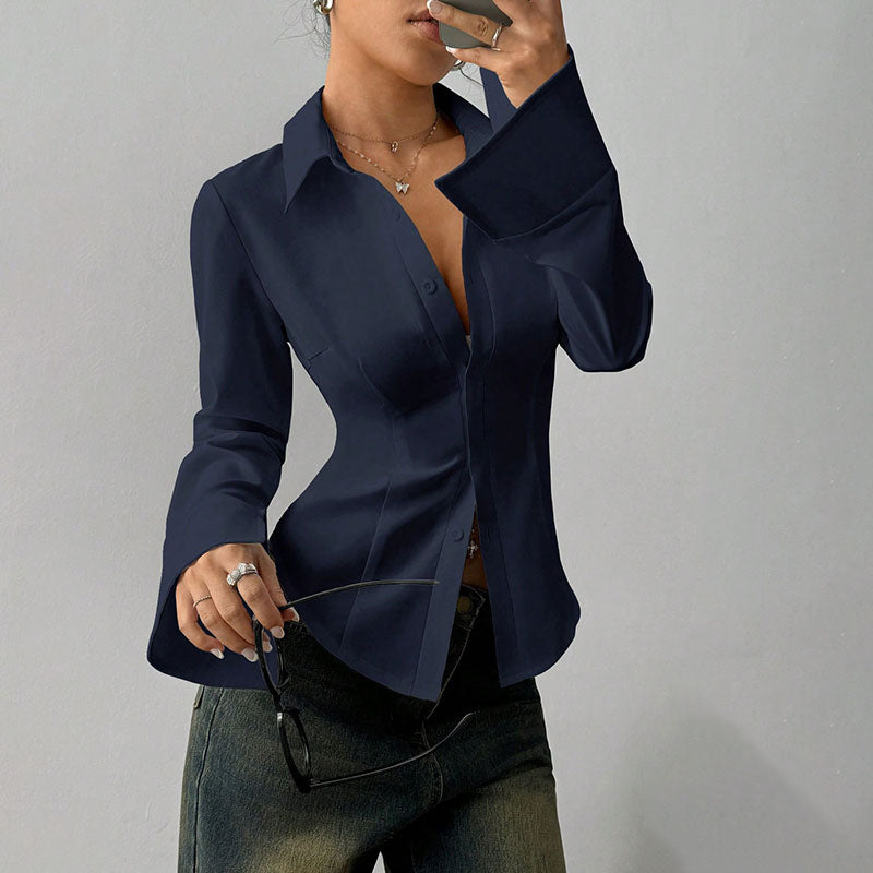 Eleanor | Waist-Defining V-Neck Top