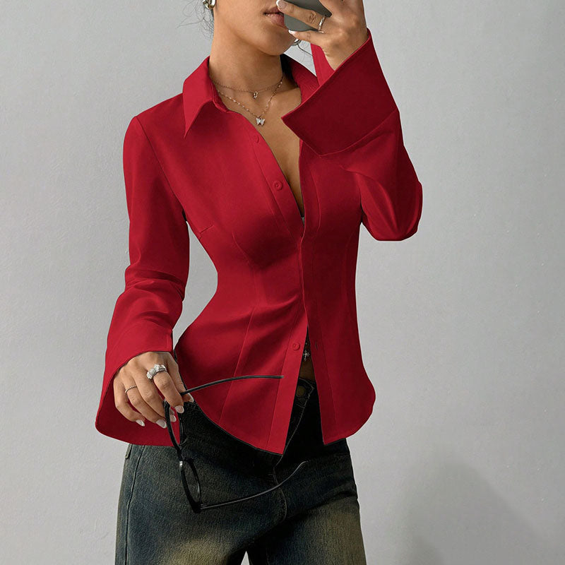 Eleanor | Waist-Defining V-Neck Top