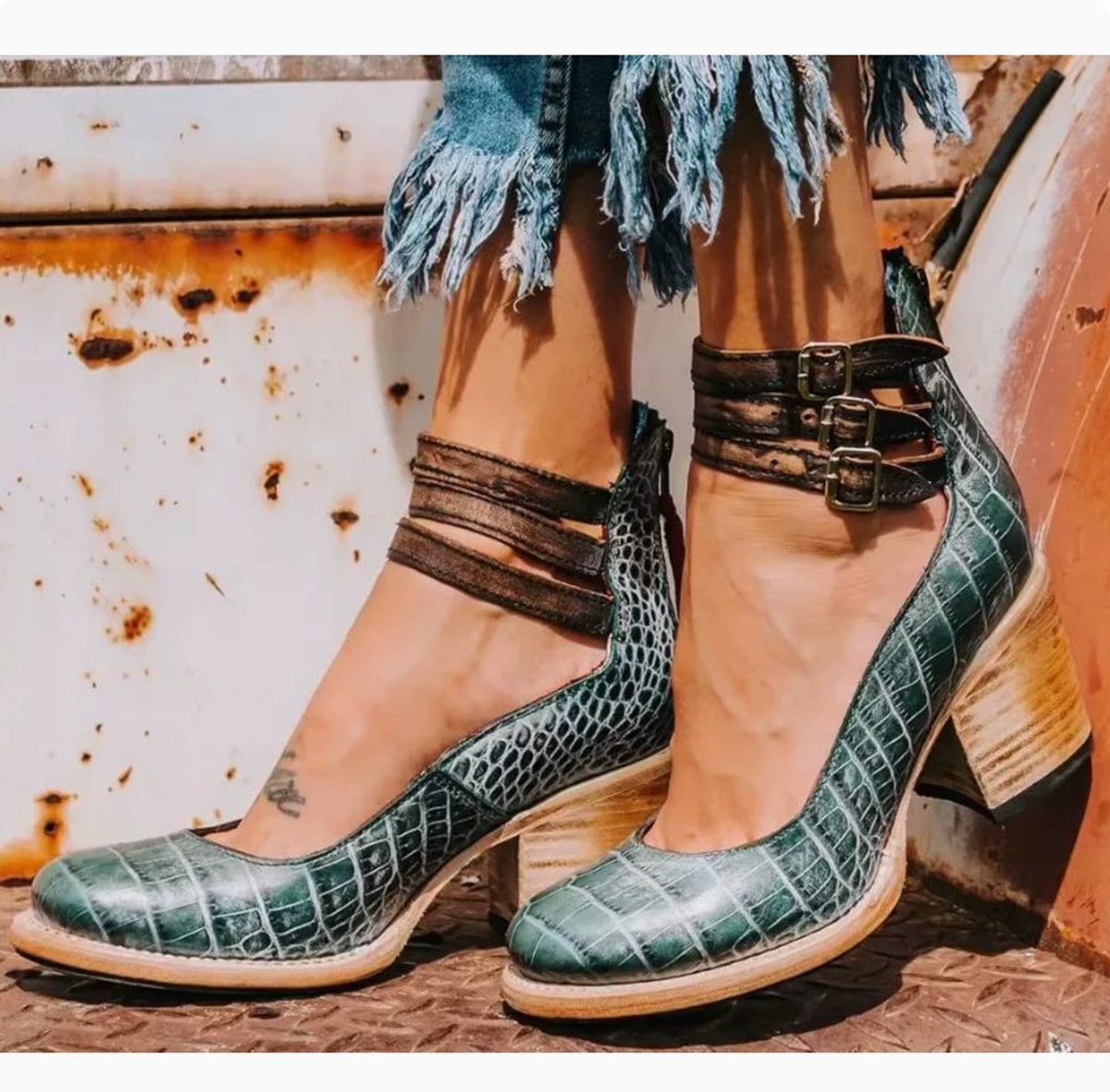 Jane | Vintage Leather Heels
