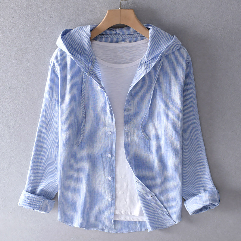 Elonie™ | Breezy Striped Hoodie Shirt