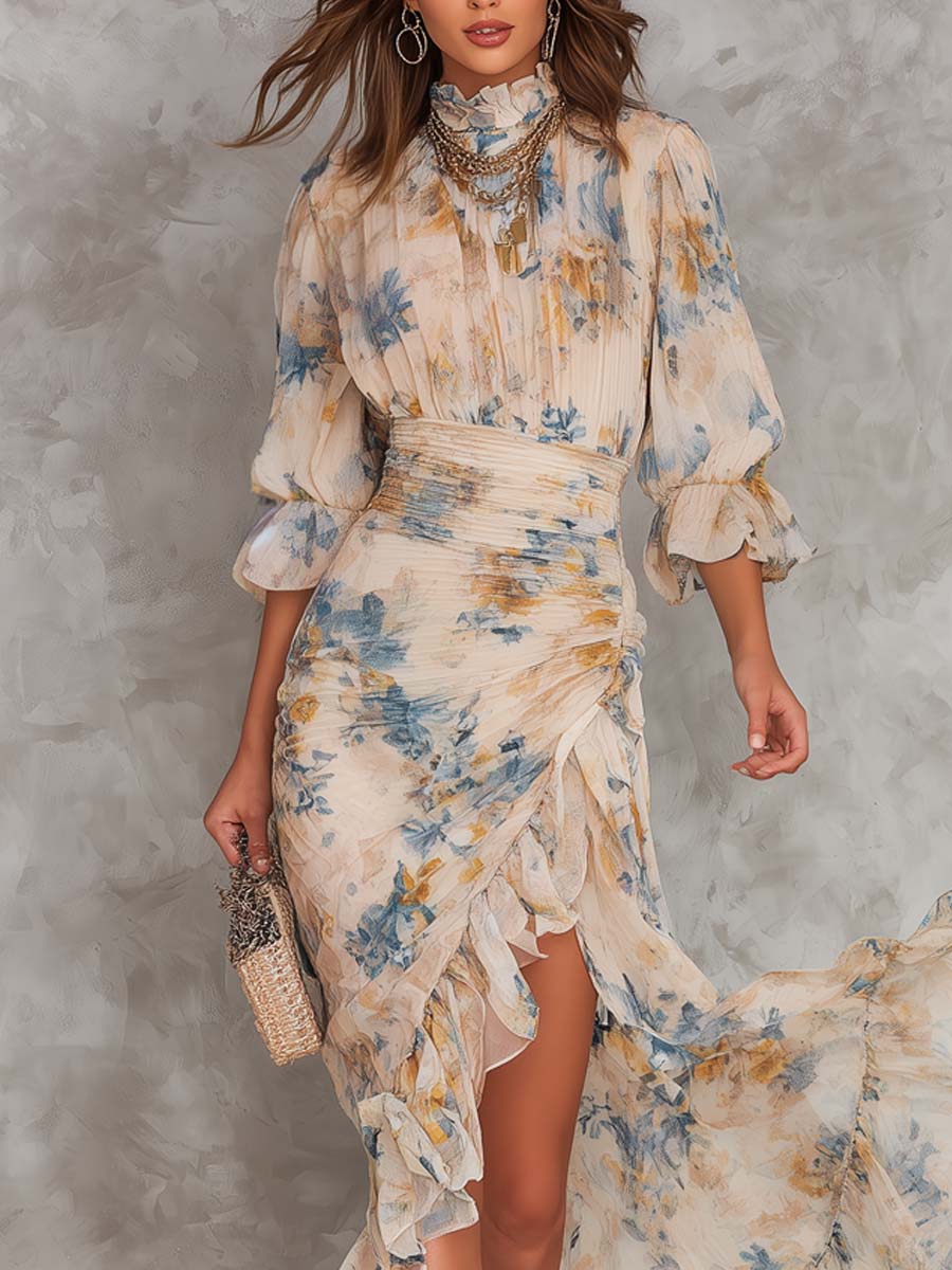 Euphemia | Painterly Floral Maxi Dress