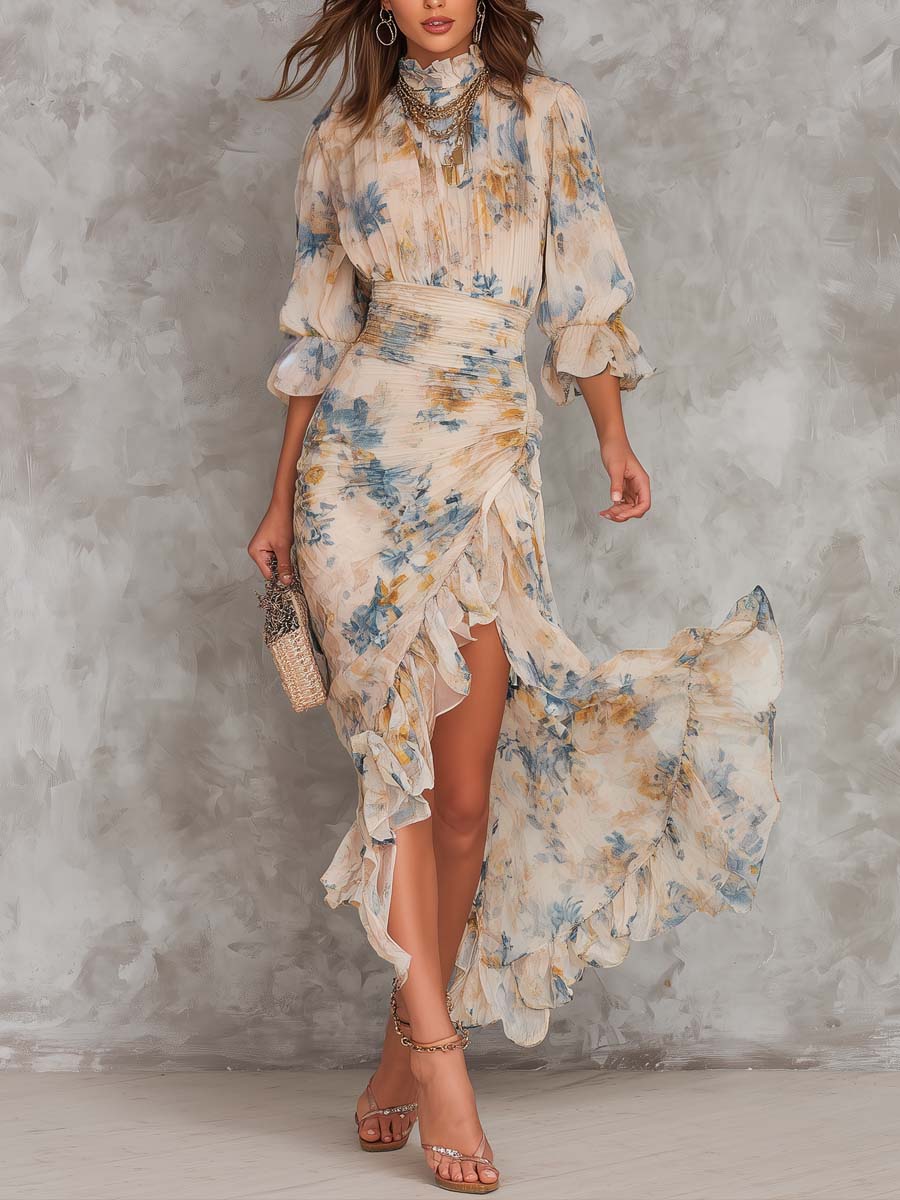 Euphemia | Painterly Floral Maxi Dress