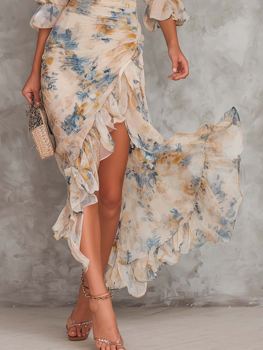 Euphemia | Painterly Floral Maxi Dress