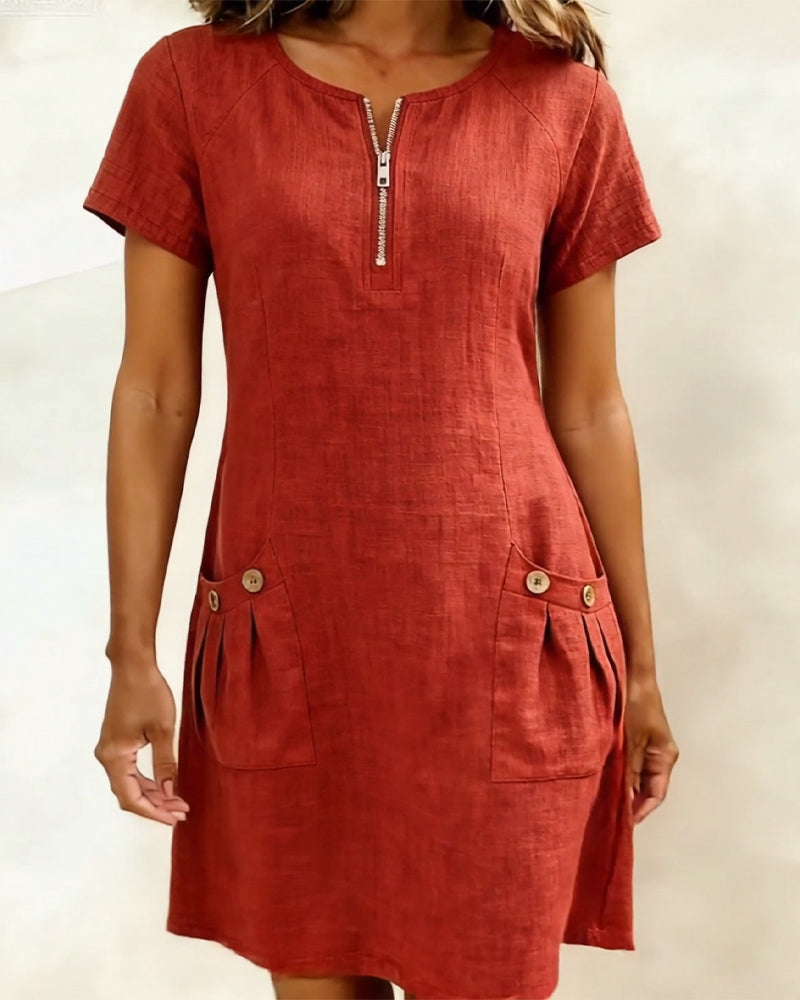 Leliana | Elegant Cotton-Linen Dress