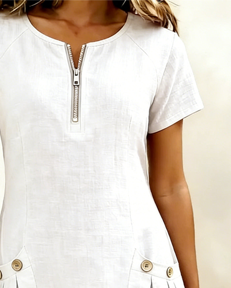 Leliana | Elegant Cotton-Linen Dress