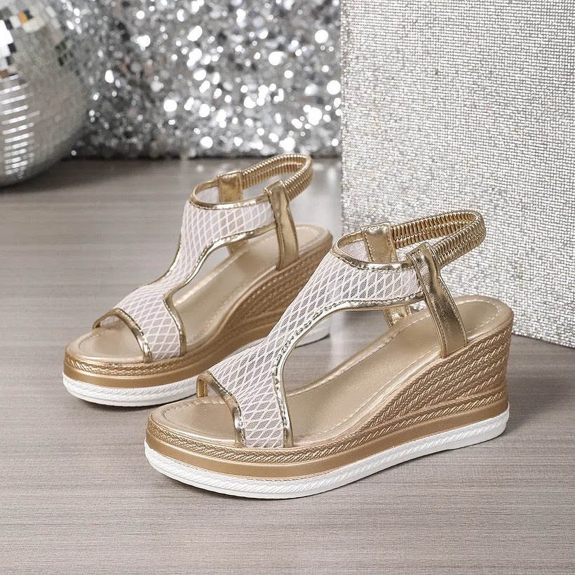 Nadia | Elegant Slip-On Wedge Sandals
