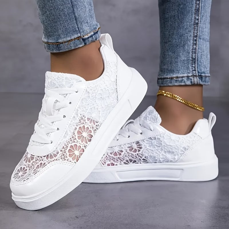 Lily | Floral Lace Sneakers