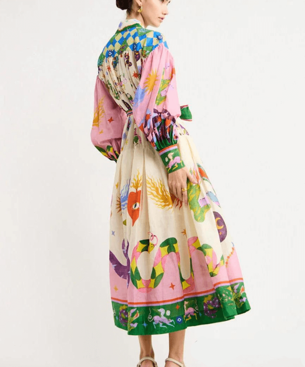 Dorthe™ | Elegant Italian Maxi Dress