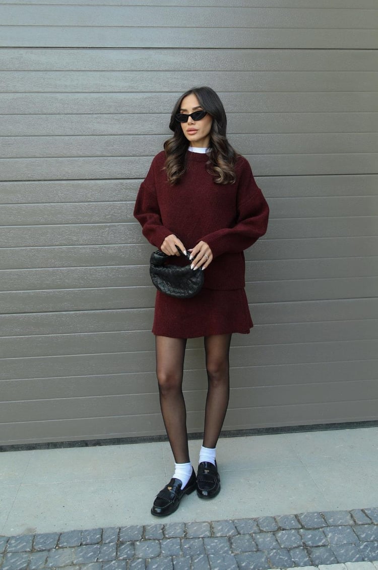 Helena | Knitted Skirt Set