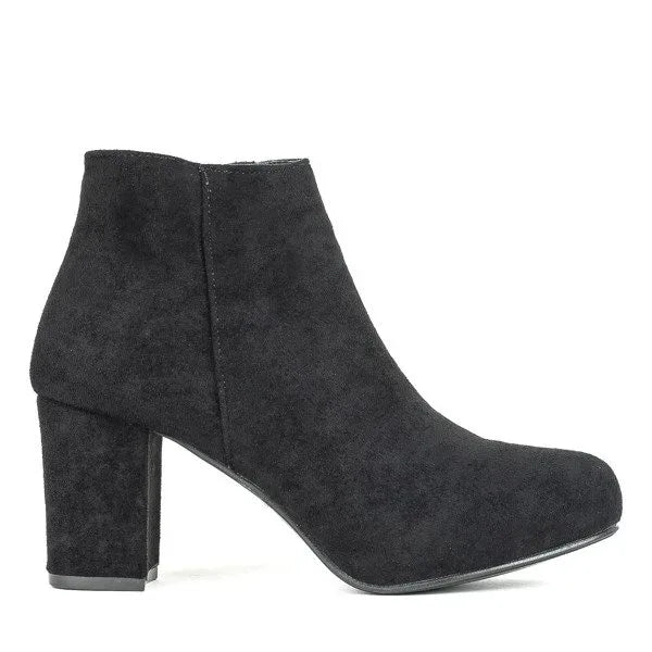 Josephine | Suede Block-Heel Ankle Boots