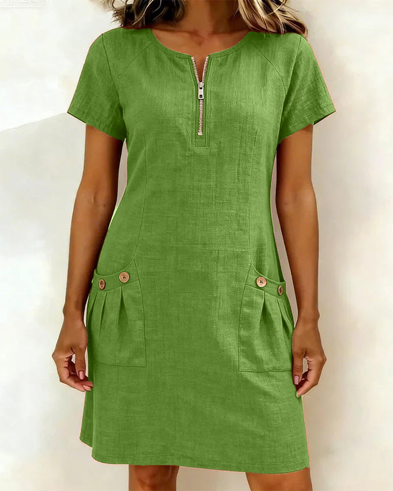 Leliana | Elegant Cotton-Linen Dress