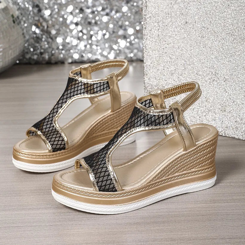 Nadia | Elegant Slip-On Wedge Sandals