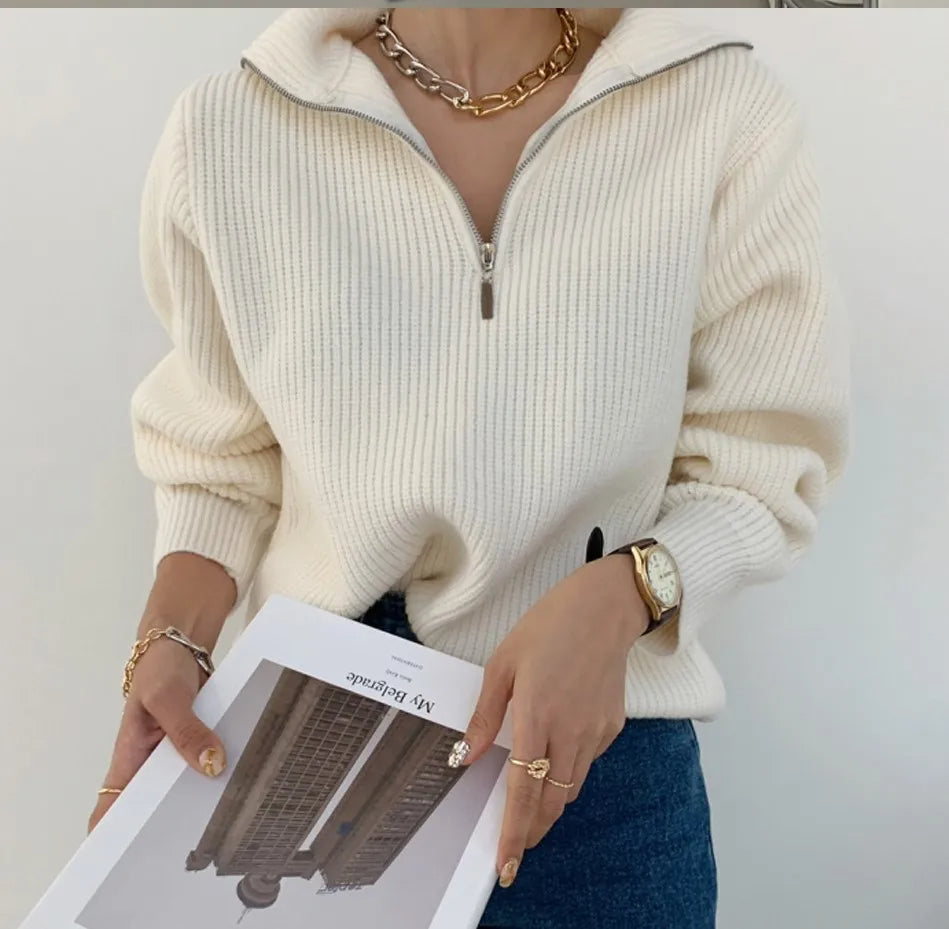 Ava | Zipper Sweater
