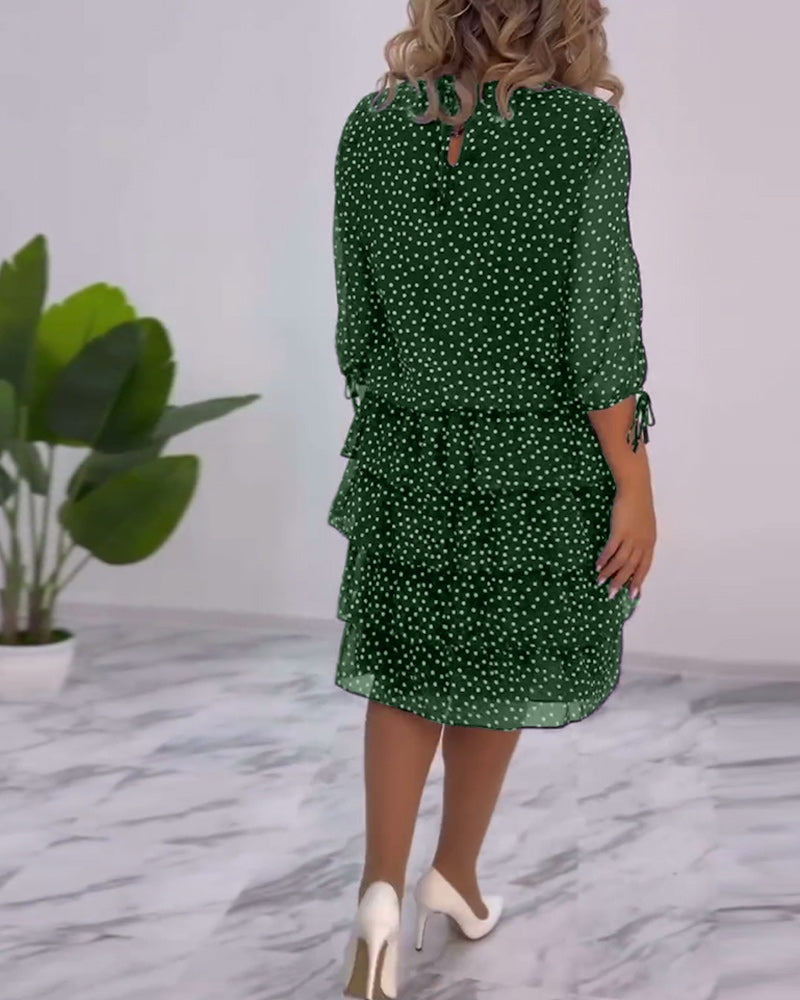 Julie | Elegant Polka Dot Dress