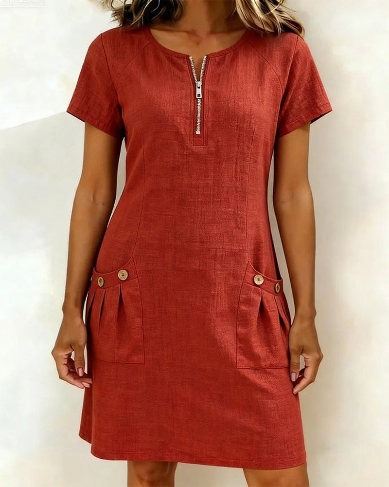 Leliana | Elegant Cotton-Linen Dress
