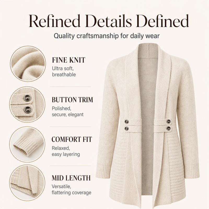 Elodie | Double-Breasted Knit Cardigan