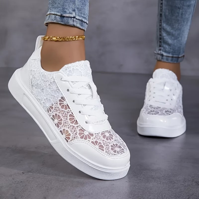 Lily | Floral Lace Sneakers