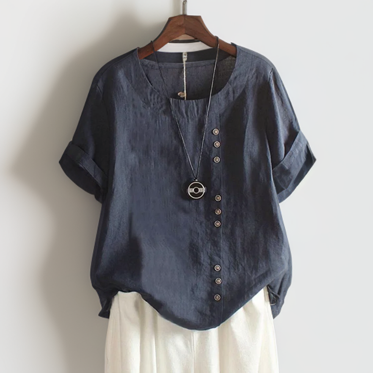 Klara™ | Button Detail T-Shirt