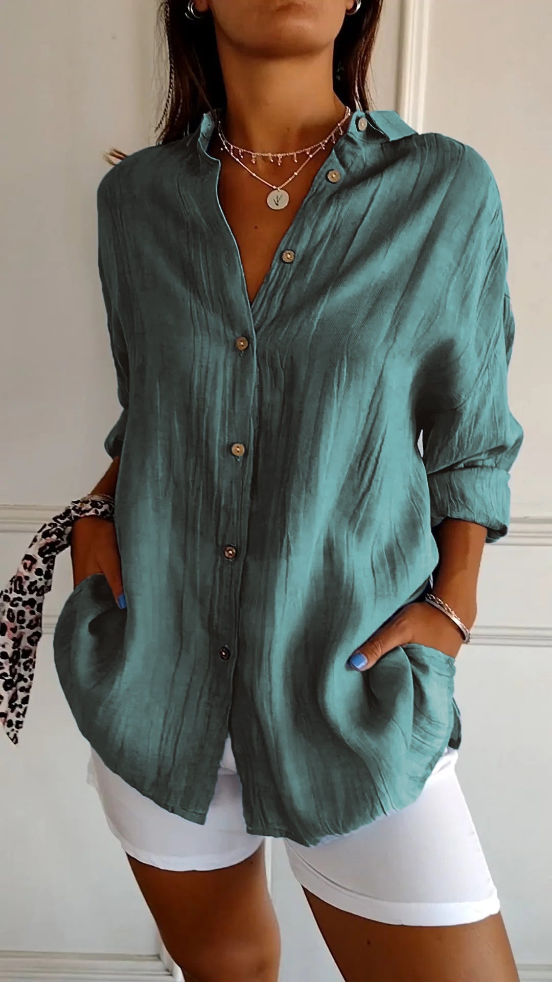 Katrine™ | Elegant Pleated Shirt